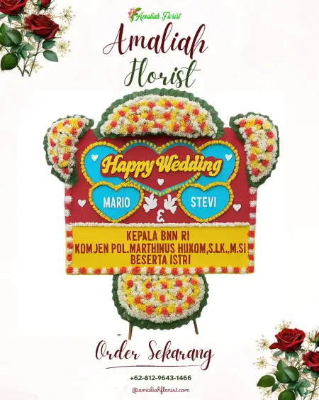 Papan Bunga Pernikahan Bawak